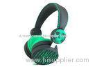 Adjustable Rubber Finish Colored HI FI Stereo Headphones with Skull Pattern
