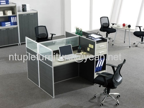 two seater office partition with cabinet #201050