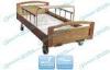 Cold rolled Steel adjustable Manual Hospital Bed With Wood Detachable Board