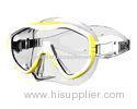Yellow Frame Clear Free Diving Mask Prescription Dive Goggles Customized