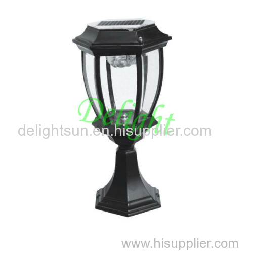 Black Finished Popular Aluminun Solar Led Post Lighting LED Solar Lamp Post