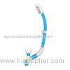 Professional Clear Blue Dry Diving Snorkel with PU Tube and Silicone Mouthpiece