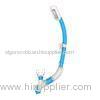 Professional Clear Blue Dry Diving Snorkel with PU Tube and Silicone Mouthpiece