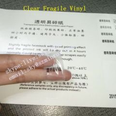 Unique Hot Sale Clear Destructive Vinyl Paper Roll Transparent Destructibel Lable Papers