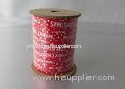 White and Red Wide Christmas Curling Ribbon Spool with PP Laminagted Printed 130U