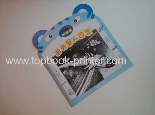 Odd-shape diecut cover preschool childrens story book printing or binding