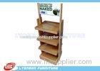 Milk Promotion Chipboard Wooden Display Stands / Rack Custom With Logo Printing