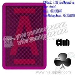 XF A Plus Plastic Poker Playing Cards With Green / Brown Color For Contact Lenses / For Poker Predictor / For Backside