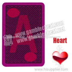 XF A Plus Plastic Poker Playing Cards With Green / Brown Color For Contact Lenses / For Poker Predictor / For Backside