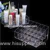 24 Grids Crystal Clear Acrylic Makeup Organizer Countertop / Makeup Organization Boxes