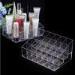 24 Grids Crystal Clear Acrylic Makeup Organizer Countertop / Makeup Organization Boxes