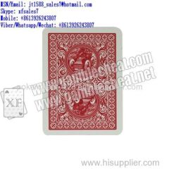 XF Red And Blue Modiano Golden Trophy Plastic Cards For UV Contact Lenses / Poker Analyzer / Backside Marking Camera