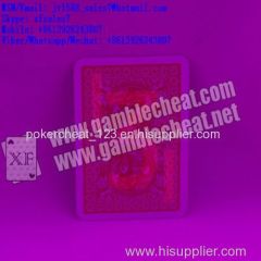 XF Red And Blue Modiano Golden Trophy Plastic Cards For UV Contact Lenses / Poker Analyzer / Backside Marking Camera