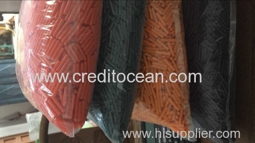 Cabeza de acetato de cordones de crédito de color con color.