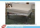 Grocery Malls Manual Polishing Retail Display Tables With White Painted