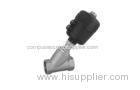 Angle Seat Piston Valve DN10~DN50 Stainless Steel Body With Plastic Actuator