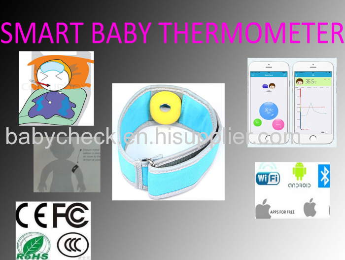 baby check thermometer for fevermonitor and record smart thermometer with bluetooth function
