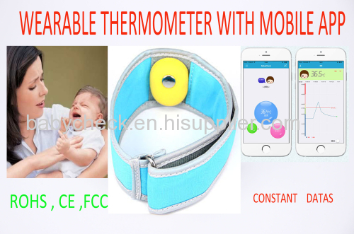 baby check thermometer for fever monitor and record smart thermometer with bluetooth function