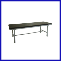 plain hospital examination couch black