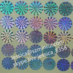 Custom Shapes Adhesive Sticker Type Hologram Security Sticker And PET Film Material Adhesive Hologram Logo Stickers