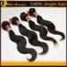 Black Peruvian Virgin Remy Human Hair Extensions Body Wave Type