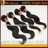 Black Peruvian Virgin Remy Human Hair Extensions Body Wave Type