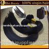 Natural Black Remy Virgin Human Hair Extensions Straight Type