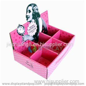 Counter Top Cardboard Cosmetics Counter Display with 6 Pockets