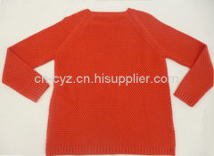2015 Women's Orange Knitted Leisure Pullovers New Style Knitted Sweaters