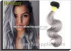 UnprocessedBrazilian Virgin Hair Body Wave Grey Remy Human Hair Weave Full Ends