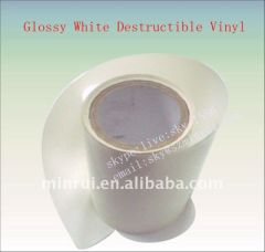 Blank White Glossy Destructible Vinyl Paper Breakabel Eggshell Sticker Paper