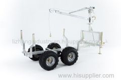 Chine Best 360 degree revolved boom 1.5T load capacity log trailer