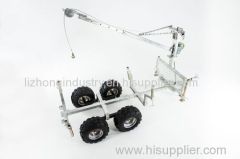 Chine Best 360 degree revolved boom 1.5T load capacity self loading log trailer