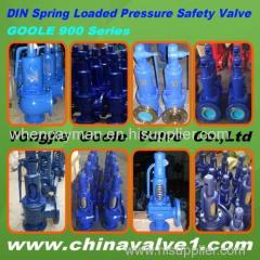 DIN syandard spring loaded pressure safety valve