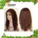 Fashionable 14 inch Kinky Curl Light Brown Color Indian Human Hair Full Lace Wig
