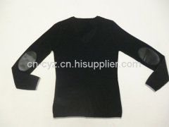 Women's V Neck 12G Pullovers Leisure Thin Type Sweaters