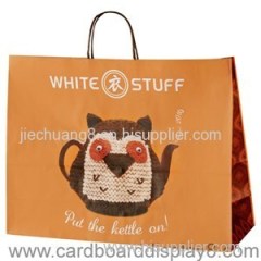 Large Twisted Handle Kraft Paper Carrier Bags for Clothing