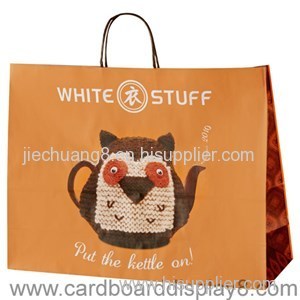 Large Twisted Handle Kraft Paper Carrier Bags for Clothing