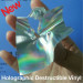 Plain Holographic Ultra Destructive Vinyl Fragile Material Paper