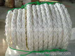 Whloesale 8 strand polypropylene rope/mooring rope 40-160mm used in boat or vessel