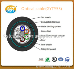 Outdoor optical cable/24-144 cores Armored and Double Sheathed Outdoor Cable(GYTY53)