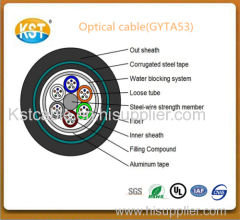 Optical cable/24-144 cores Armored and Double Sheathed Outdoor optical Cable(GYTA53)