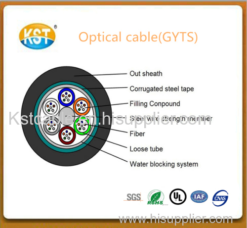 communication cable/24-144 cores Steel Tape Layer Loose Tube Outdoor Cable(GYTS)