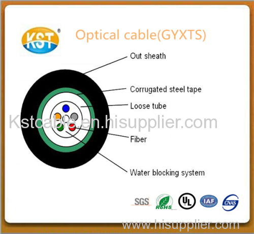 Unitube Armored cable/4-12 cores Central Loose Tube Outdoor CableGYXTS