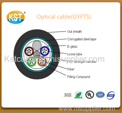E-glass cable/6-12 cores Stranded Non-metallic Armored Outdoor CableGYFTS