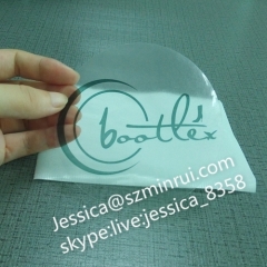 Customized Dia 4cm Circle Transparent Sticker Waterproof PET Material And Clear Vinyl Sticker With Logo Stickers