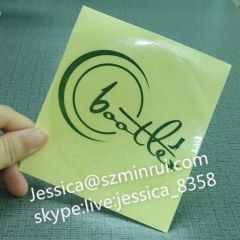Custom Transparent Label Round Logo Printing Outdoor Clear Vinyl Stickers With Matte Film