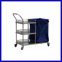 Stainless steel medical dressing trolley with bag