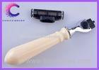 Handcrafted Men's grooming tools Mach 3 Razor with exclusive ivory handle