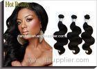 18 Inch No Shedding Virgin Peruvian Hair Extensions Human Hair In Natural Black Color